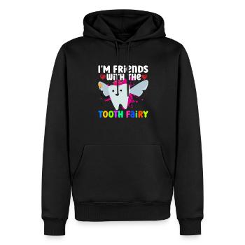 Enfants Infirmière Pédiatrie infantile - Sweat à capuche Premium bio Homme - noir - Devant - Nico (187cm)