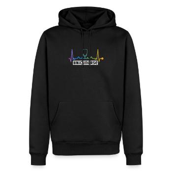 Enfants Infirmière Pédiatrie infantile - Sweat à capuche Premium bio Homme - noir - Devant - Nico (187cm)