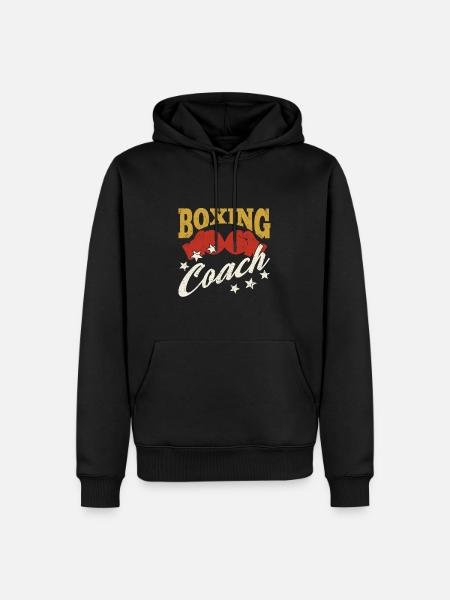 Boxing Coach Boxing Gloves Cool Boxing Coach Gift - Männer Premium Bio Hoodie - Schwarz