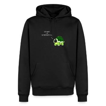 Go Away I m Introverting Sarcastic Turtle - Men’s Premium Organic Hoodie - black - Front - Nico (187cm)