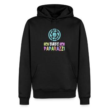 Photographe nouveau-né Photographie de bébé Dicton - Sweat à capuche Premium bio Homme - noir - Devant - Nico (187cm)