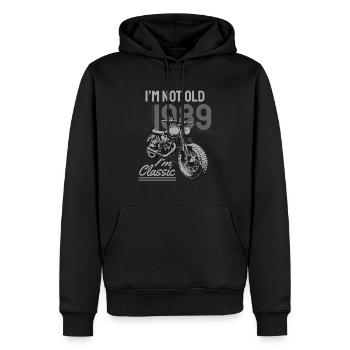 I'm Not Old I'm Classic. Biker Geburtstag 1989 - Männer Premium Bio Hoodie - Schwarz - Vorne - Nico (187cm)