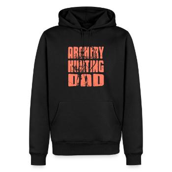 Archery Hunting Dad Retro Dad Archer Hunter - Männer Premium Bio Hoodie - Schwarz - Vorne - Nico (187cm)