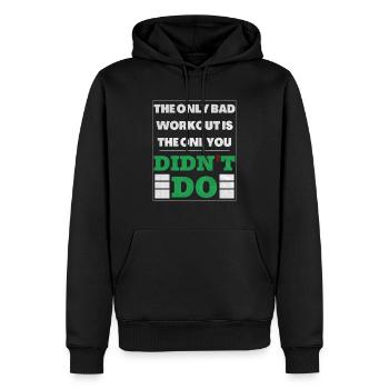 Fitness and Health Goals with Determination - Men’s Premium Organic Hoodie - black - Front - Nico (187cm)
