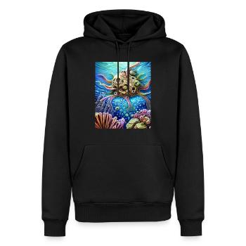 Unter Wasser - Männer Premium Bio Hoodie - Schwarz - Vorne - Nico (187cm)