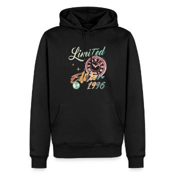 Limited edition 1996 - vintage birthday gift - Men’s Premium Organic Hoodie - black - Front - Nico (187cm)