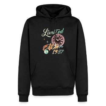 Limited edition 1987 - vintage birthday gift - Men’s Premium Organic Hoodie - black - Front - Nico (187cm)