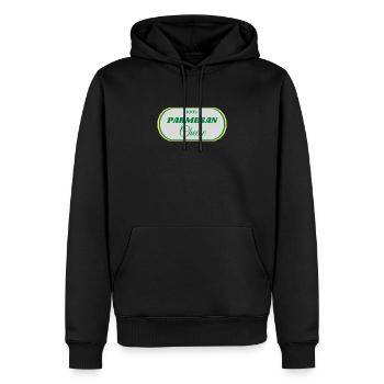 Funny Matching Parmesan Cheese Food Matching Trend - Sweat à capuche Premium bio Homme - noir - Devant - Nico (187cm)