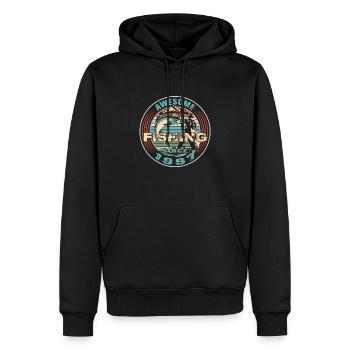 Awesome since 1997. Angel, Angler Geburtstag - Männer Premium Bio Hoodie - Schwarz - Vorne - Nico (187cm)