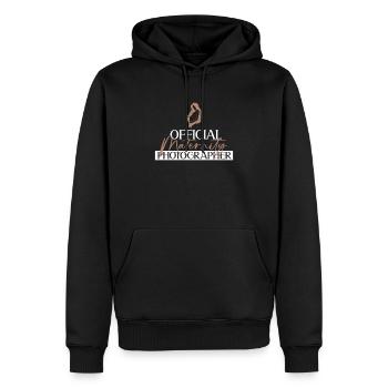 Grossesse Photographie Photographe Enceinte - Sweat à capuche Premium bio Homme - noir - Devant - Nico (187cm)