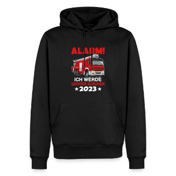 Alarm! Ich Werde Großer Bruder 2023 - Männer Premium Bio Hoodie - Schwarz - Vorne - Nico (187cm)