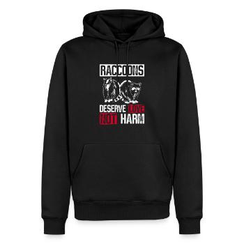 Waschbär Tierschutz Tierrecht Aktivist - Männer Premium Bio Hoodie - Schwarz - Vorne - Nico (187cm)