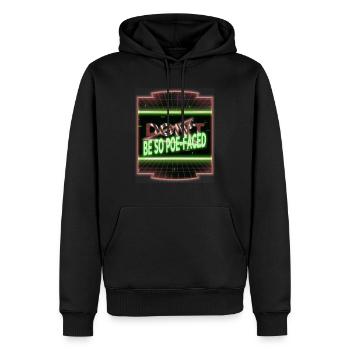 Dictons drôles Citations J’aime les livres drôles - Sweat à capuche Premium bio Homme - noir - Devant - Nico (187cm)