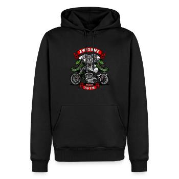 Awesome since 1976, Biker Geburtstag - Männer Premium Bio Hoodie - Schwarz - Vorne - Nico (187cm)