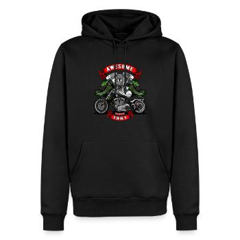 Awesome since 1961, Biker Geburtstag - Männer Premium Bio Hoodie - Schwarz - Vorne - Nico (187cm)