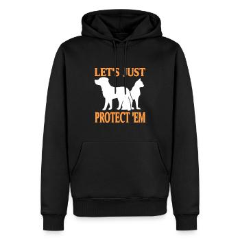 Protégeons-les rétro mignons Animal Lover Tea - Sweat à capuche Premium bio Homme - noir - Devant - Nico (187cm)