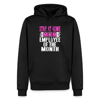 Stay At Home MOM Employee Of The Month Cool Retro - Männer Premium Bio Hoodie - Schwarz - Vorne - Nico (187cm)