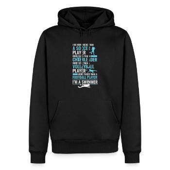 Lustiges Schwimmen Schwimmer - Männer Premium Bio Hoodie - Schwarz - Vorne - Nico (187cm)