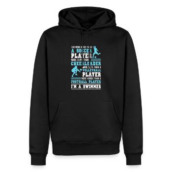 Lustiges Schwimmen Schwimmer - Männer Premium Bio Hoodie - Schwarz - Vorne - Nico (187cm)