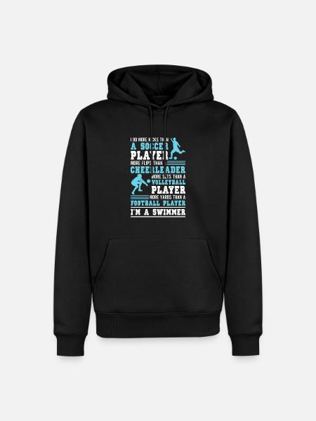 Nageurs amusants - Sweat à capuche Premium bio Homme - noir