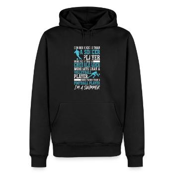 Lustiges Schwimmen Schwimmer - Männer Premium Bio Hoodie - Schwarz - Vorne - Nico (187cm)