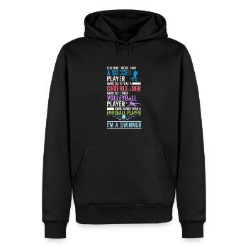 Lustiges Schwimmen Schwimmer - Männer Premium Bio Hoodie - Schwarz - Vorne - Nico (187cm)