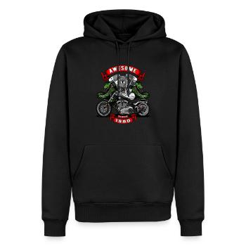 Awesome since 1980, Biker Geburtstag - Männer Premium Bio Hoodie - Schwarz - Vorne - Nico (187cm)
