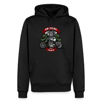 Awesome since 1982, Biker Geburtstag - Männer Premium Bio Hoodie - Schwarz - Vorne - Nico (187cm)