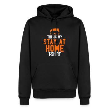This Is My Stay At Home T-Shirt Funny Working DAD - Männer Premium Bio Hoodie - Schwarz - Vorne - Nico (187cm)
