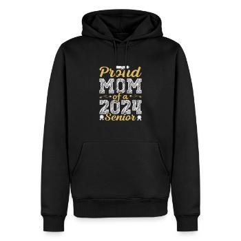 Lustige Stolze Mutter Eines Abschlussgeschenks - Männer Premium Bio Hoodie - Schwarz - Vorne - Nico (187cm)