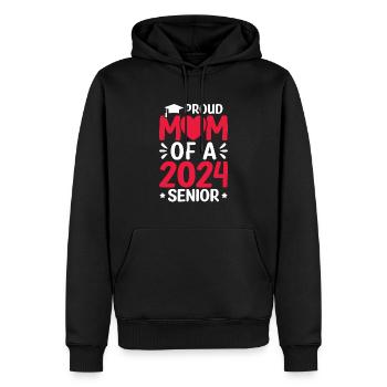 Lustige Stolze Mutter Eines Abschlussgeschenks - Männer Premium Bio Hoodie - Schwarz - Vorne - Nico (187cm)