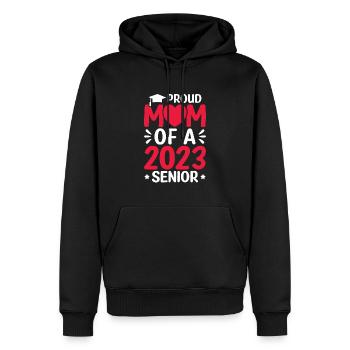 Lustige Stolze Mutter Eines Abschlussgeschenks - Männer Premium Bio Hoodie - Schwarz - Vorne - Nico (187cm)