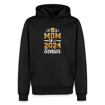 Lustige Stolze Mutter Eines Abschlussgeschenks - Männer Premium Bio Hoodie - Schwarz - Vorne - Nico (187cm)