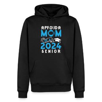 Drôle de fière maman d’un cadeau de fin d’études - Sweat à capuche Premium bio Homme - noir - Devant - Nico (187cm)