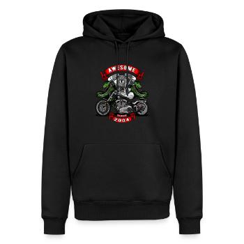 Awesome since 2004, Biker Geburtstag - Männer Premium Bio Hoodie - Schwarz - Vorne - Nico (187cm)
