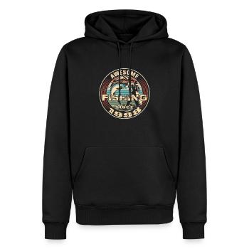 Awesome since 1998. Angel, Angler Geburtstag - Männer Premium Bio Hoodie - Schwarz - Vorne - Nico (187cm)