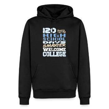 120 jours de lycée Smarter College Freshman - Sweat à capuche Premium bio Homme - noir - Devant - Nico (187cm)