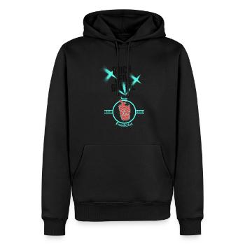 Brich jede Grenze - Männer Premium Bio Hoodie - Schwarz - Vorne - Nico (187cm)