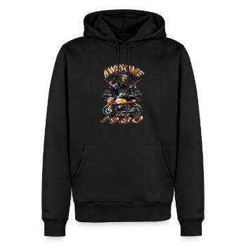 Awesome since 1980, Biker Geburtstag - Männer Premium Bio Hoodie - Schwarz - Vorne - Nico (187cm)