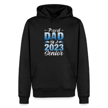 Lustige Stolzer Vater Eines Abschlussgeschenks - Männer Premium Bio Hoodie - Schwarz - Vorne - Nico (187cm)