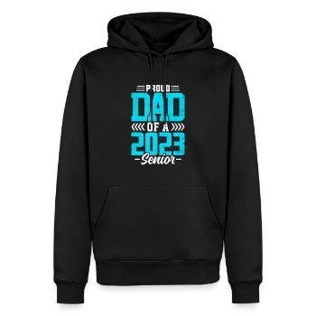Lustige Stolzer Vater Eines Abschlussgeschenks - Männer Premium Bio Hoodie - Schwarz - Vorne - Nico (187cm)