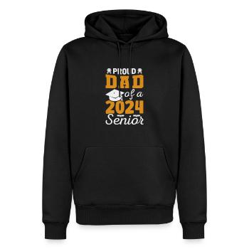 Lustige Stolzer Vater Eines Abschlussgeschenks - Männer Premium Bio Hoodie - Schwarz - Vorne - Nico (187cm)