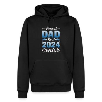Lustige Stolzer Vater Eines Abschlussgeschenks - Männer Premium Bio Hoodie - Schwarz - Vorne - Nico (187cm)