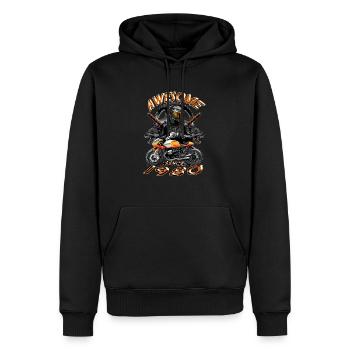 Awesome since 1980, Biker Geburtstag - Männer Premium Bio Hoodie - Schwarz - Vorne - Nico (187cm)