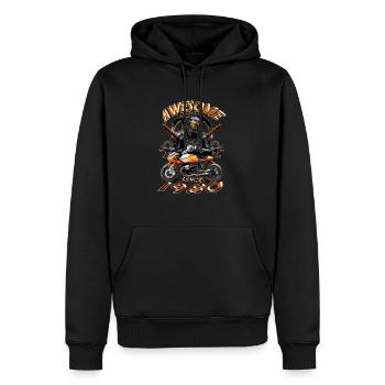Awesome since 1980, Biker Geburtstag - Männer Premium Bio Hoodie - Schwarz - Vorne - Nico (187cm)