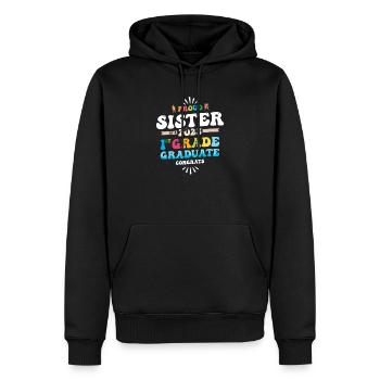 Stolze Schwester einer 1. Klasse von 2023 - Männer Premium Bio Hoodie - Schwarz - Vorne - Nico (187cm)