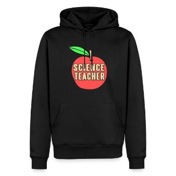 Professeur de sciences Mignon Rétro Teacher Designs - Sweat à capuche Premium bio Homme - noir - Devant - Nico (187cm)