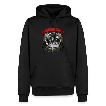 Awesome since 1977, biker's birthday - Men’s Premium Organic Hoodie - black - Front - Nico (187cm)