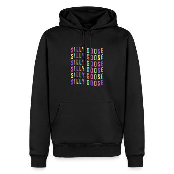 Silly Goose On The Loose Funny Goose Meme - Männer Premium Bio Hoodie - Schwarz - Vorne - Nico (187cm)