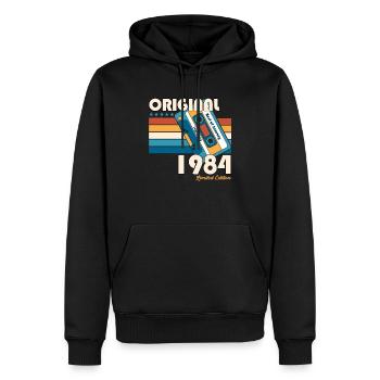 January Born 1984 39th birthday Gift 80s - Men’s Premium Organic Hoodie - black - Front - Nico (187cm)